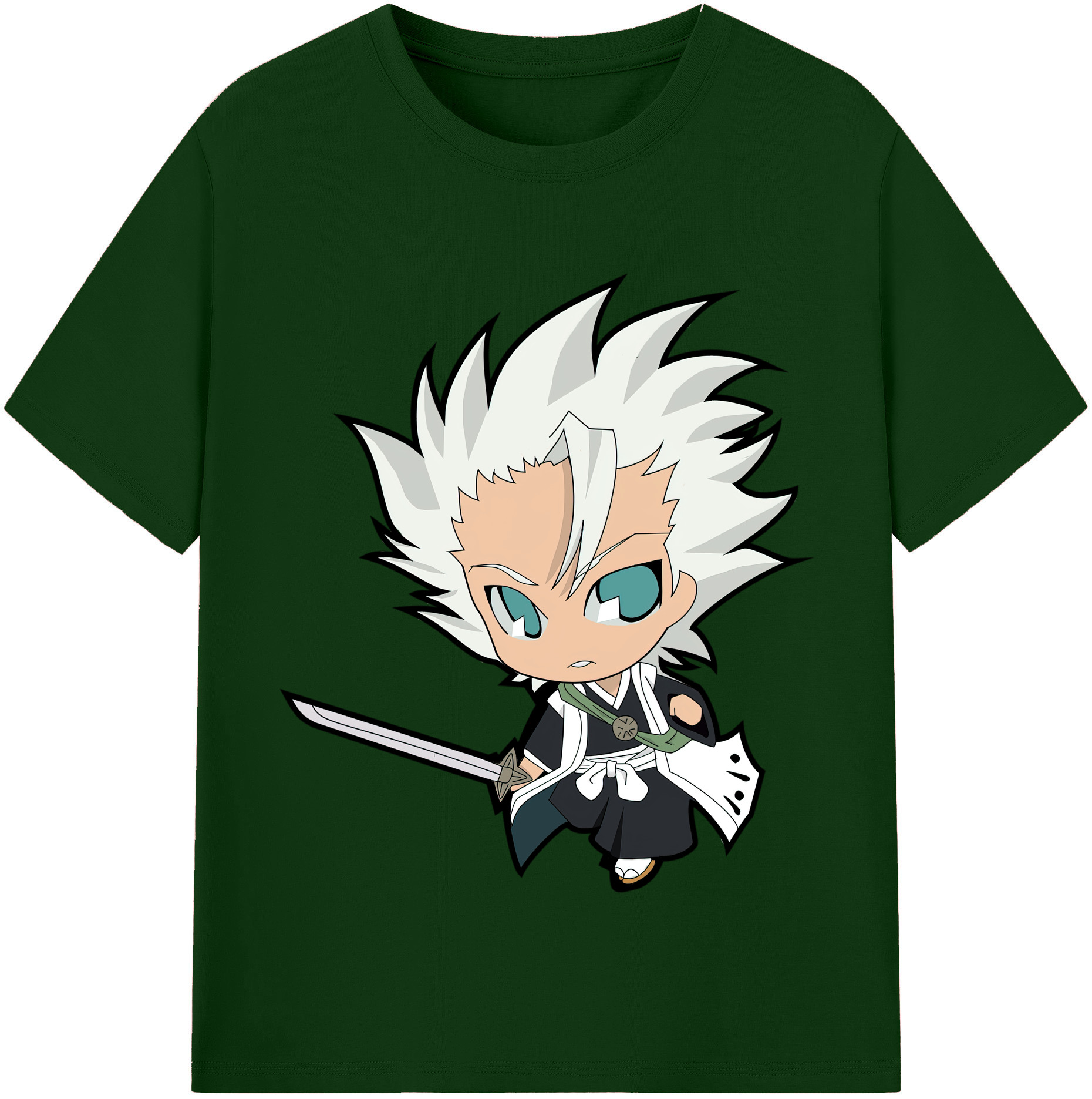 （画像用） ブリーチ 日番谷冬獅郎（ひつがや とうしろう） BLEACH Hitsugaya Toushirou 綿100％半袖Tシャツ（フロントプリント）